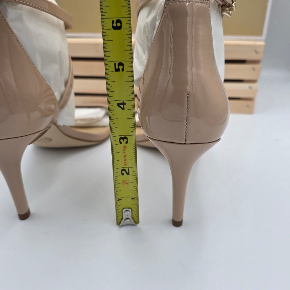 Michael‎ Kors Ava Patent Leather Crisscross Ankle Strap Stiletto Sandals 10M - Picture 7 of 8
